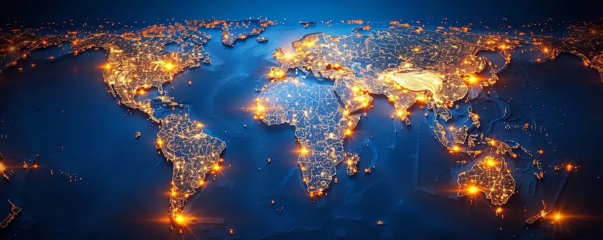 Rutas globales y mapa de operaciones internacionales ALJ